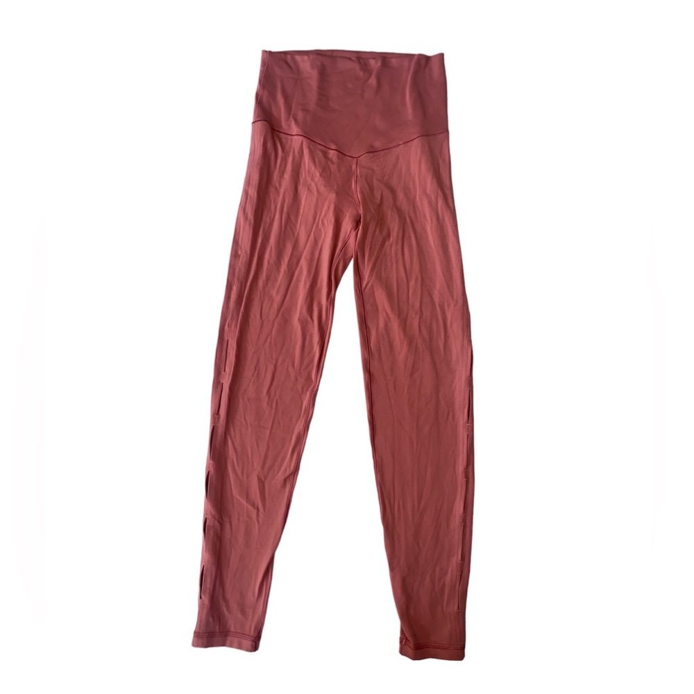 aerie pink high waisted leggings with cut outs